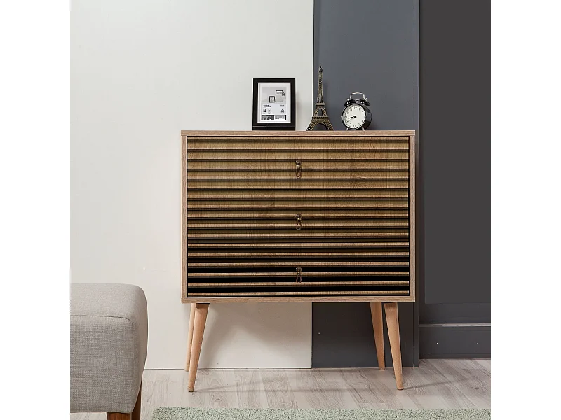 Cómoda Trio-220 sonoma color roble 80x40x90 cm