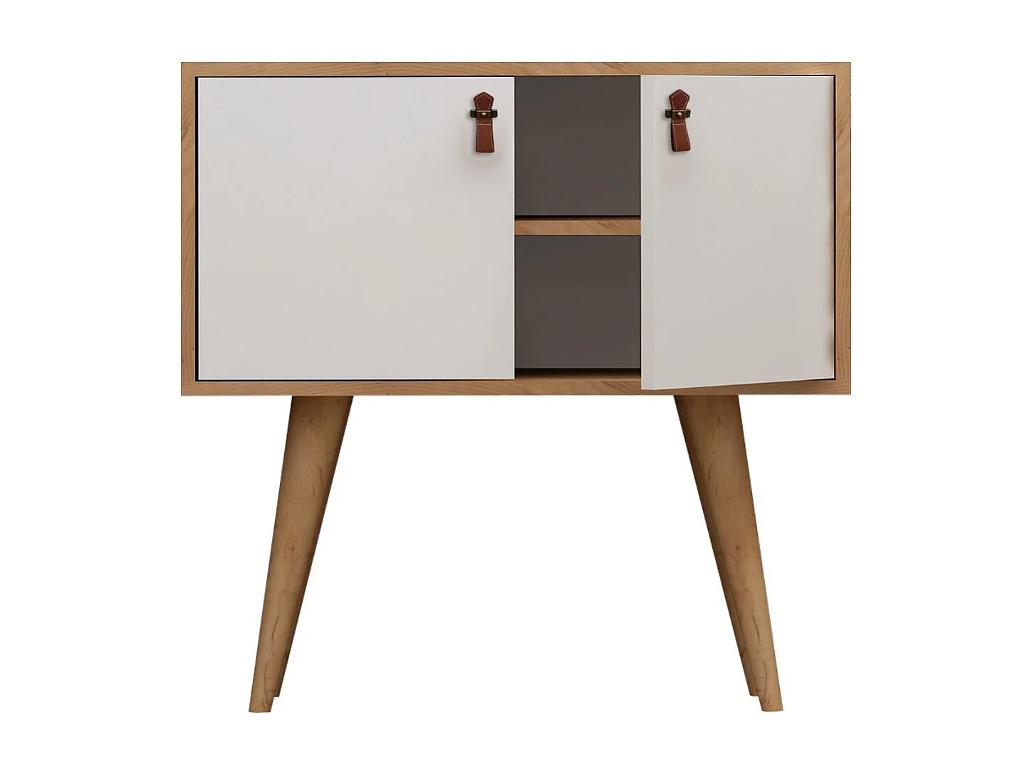 Aparador Rebecca color roble Blanco 80x40x80 cm