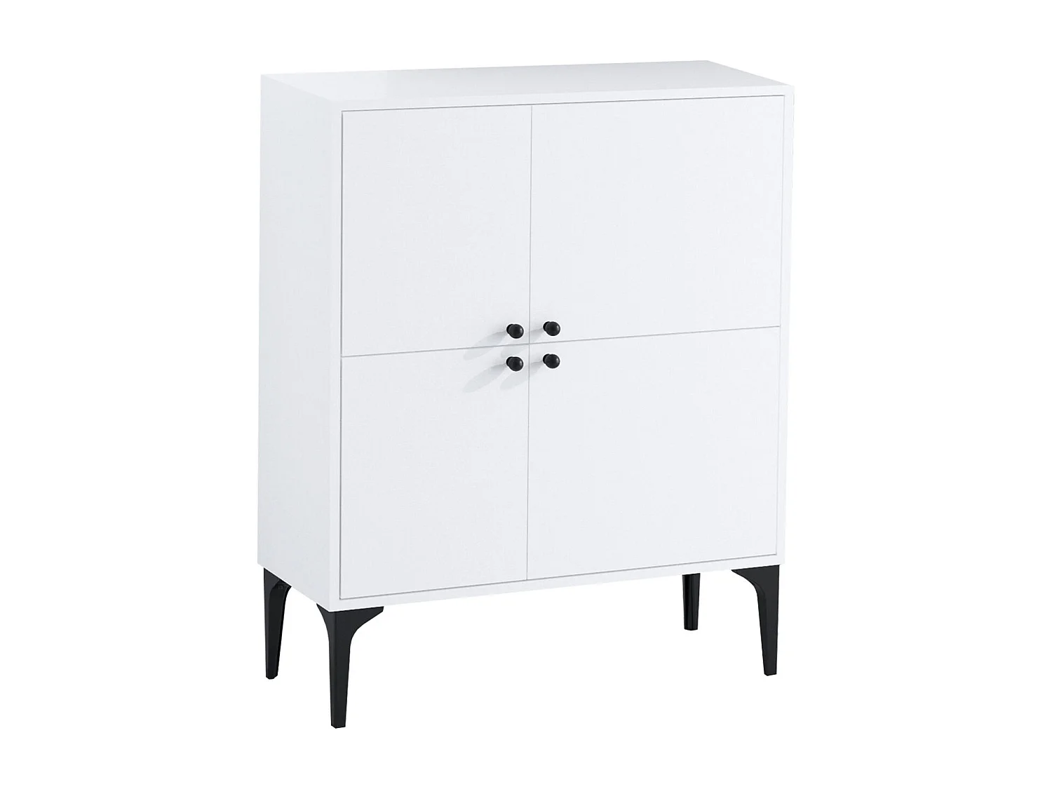 Aparador – 90 cm x 115 cm x 35 cm – Branco – Painel de partículas revestido a melamina