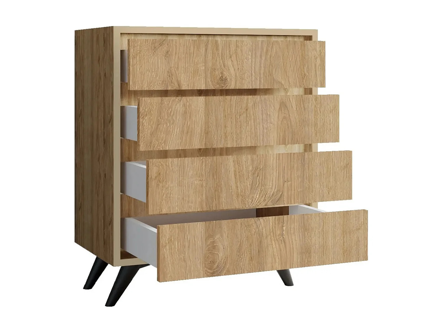 Cómoda Suvera color roble 70x40x86 cm