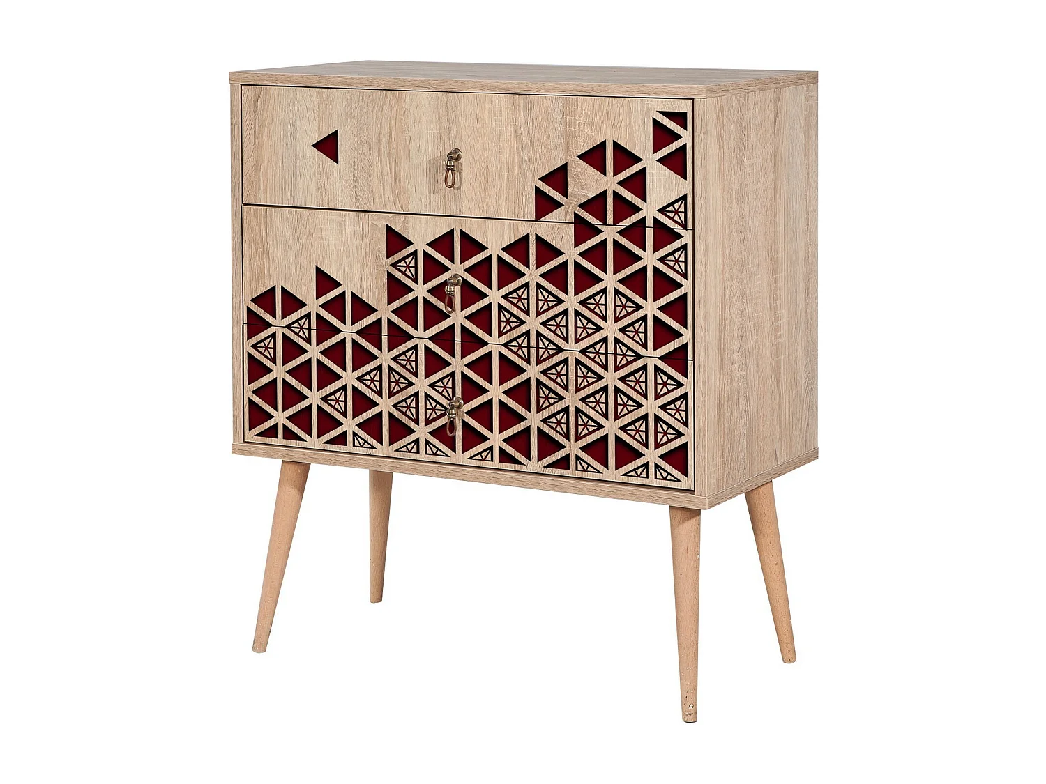 Cómoda Trio-122 sonoma color roble 80x40x90 cm