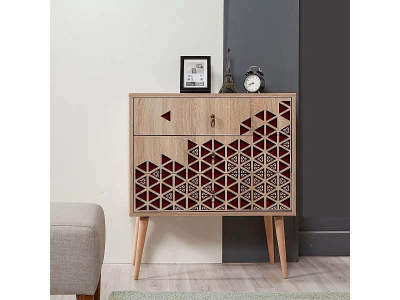 Cómoda Trio-122 sonoma color roble 80x40x90 cm