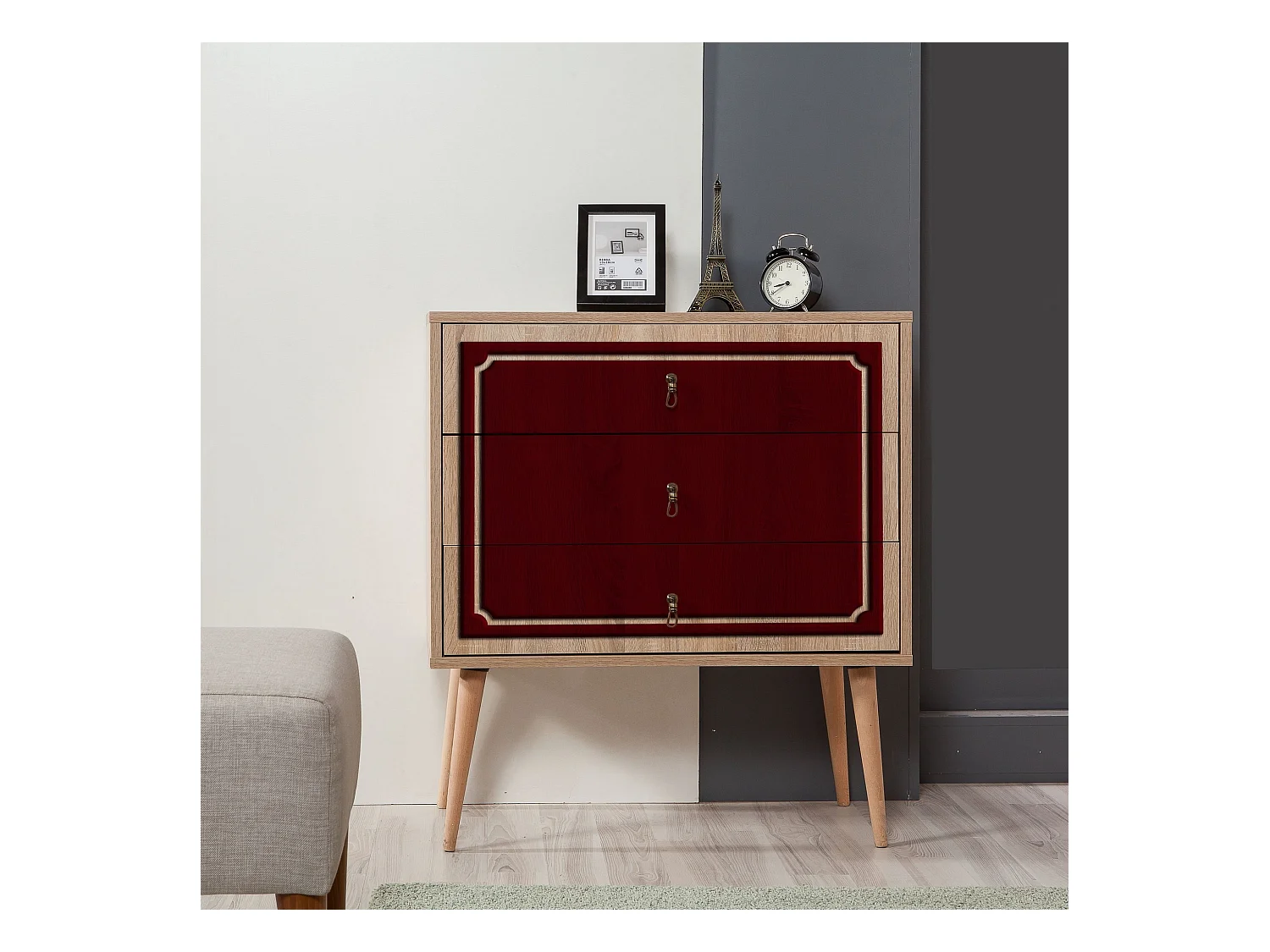 Cómoda Trio-621 sonoma color roble 80x40x90 cm