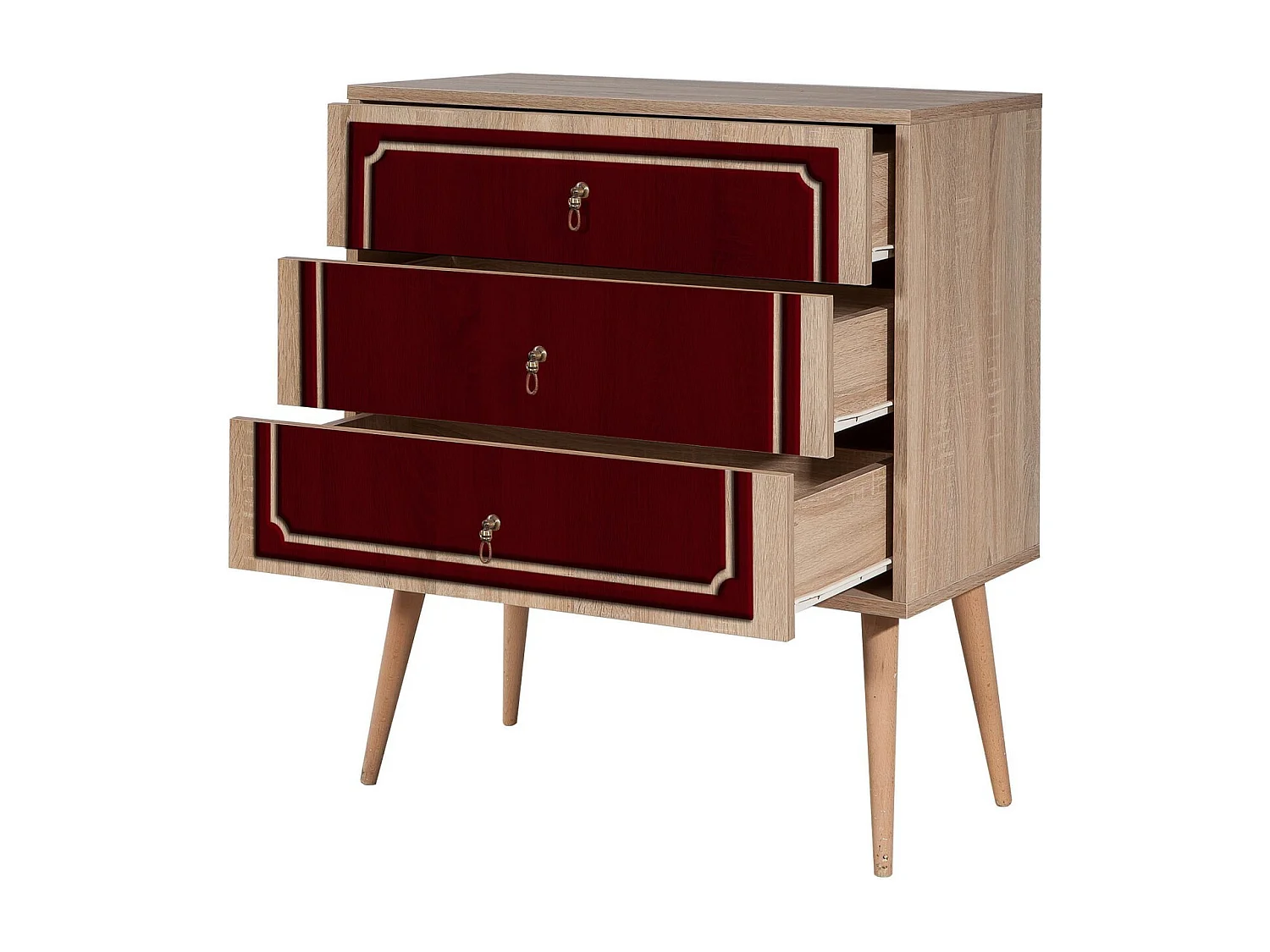 Cómoda Trio-621 sonoma color roble 80x40x90 cm
