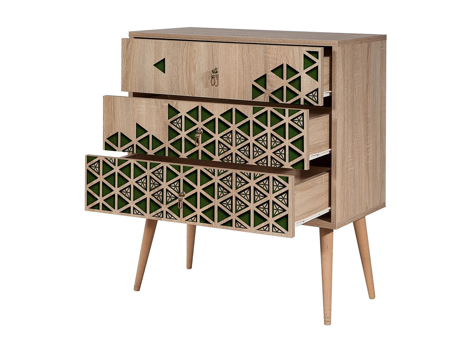 Cómoda Trio-121 sonoma color roble 80x40x90 cm