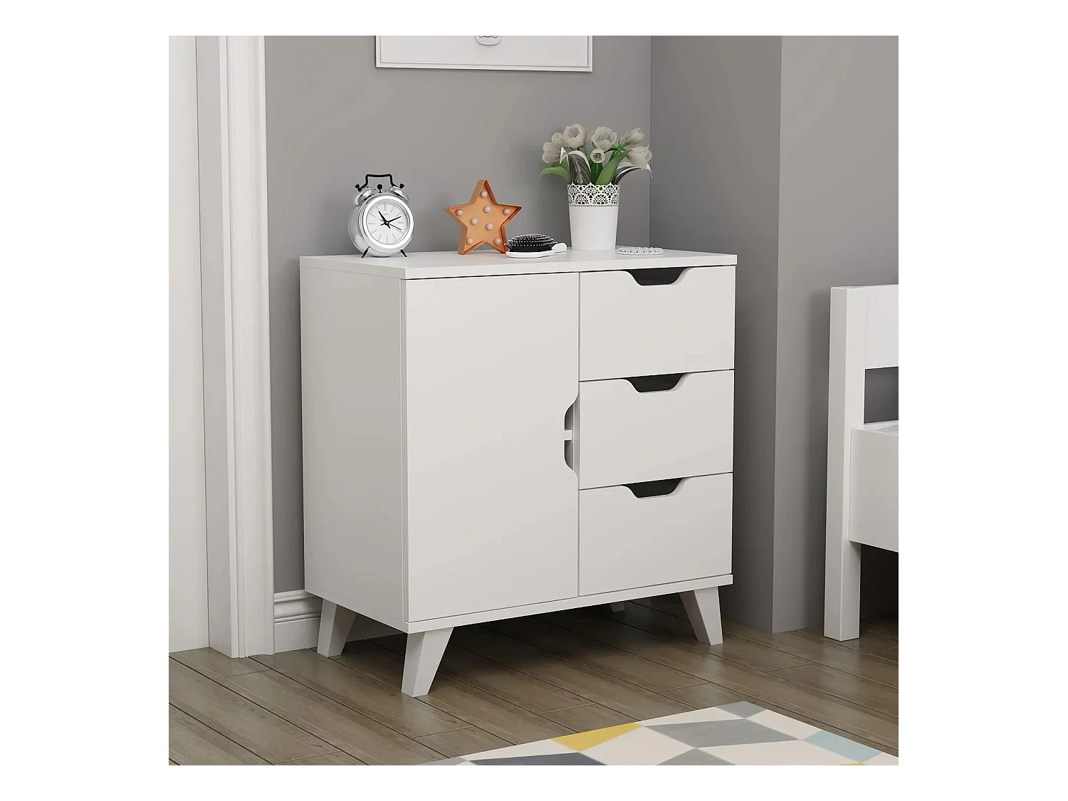 Cómoda Valencia 3+1 Blanco 72x40x76 cm