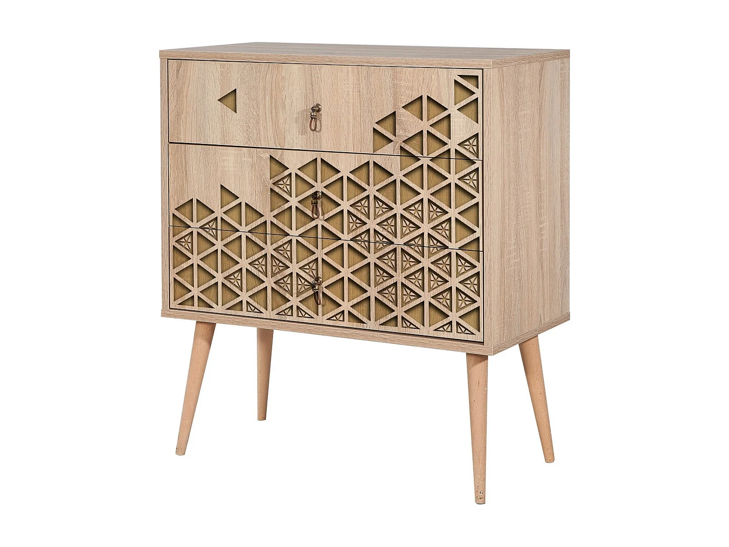 Cómoda Trio-120 sonoma color roble 80x40x90 cm