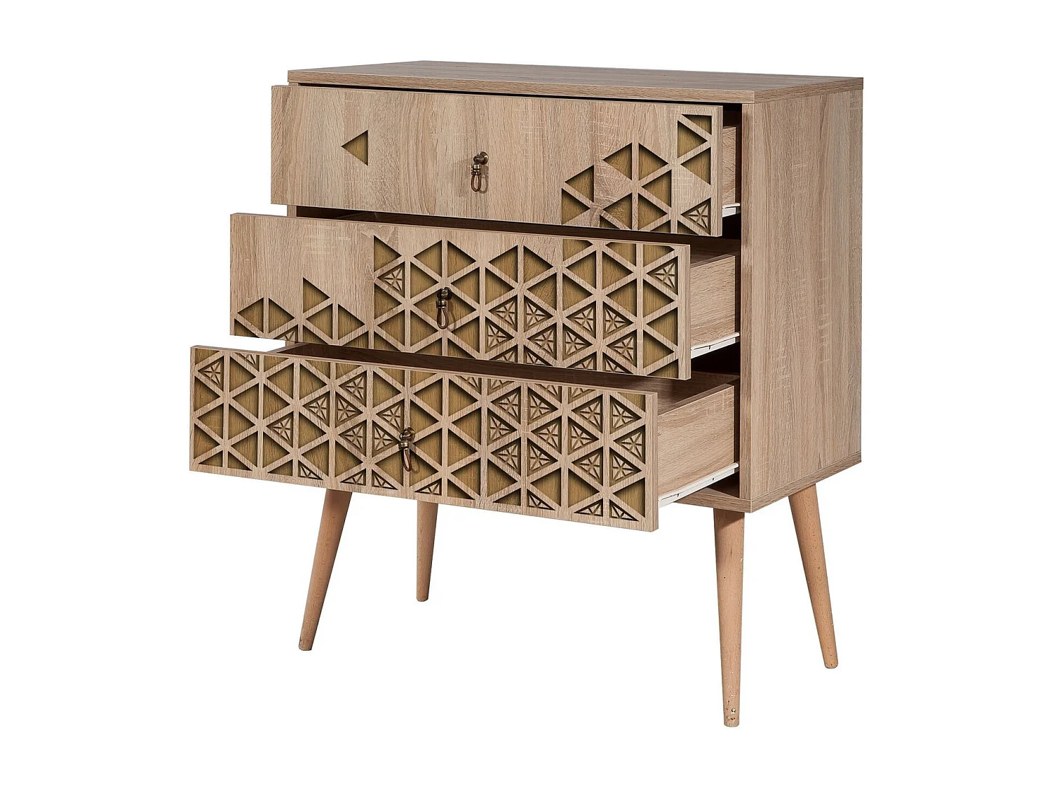 Cómoda Trio-120 sonoma color roble 80x40x90 cm