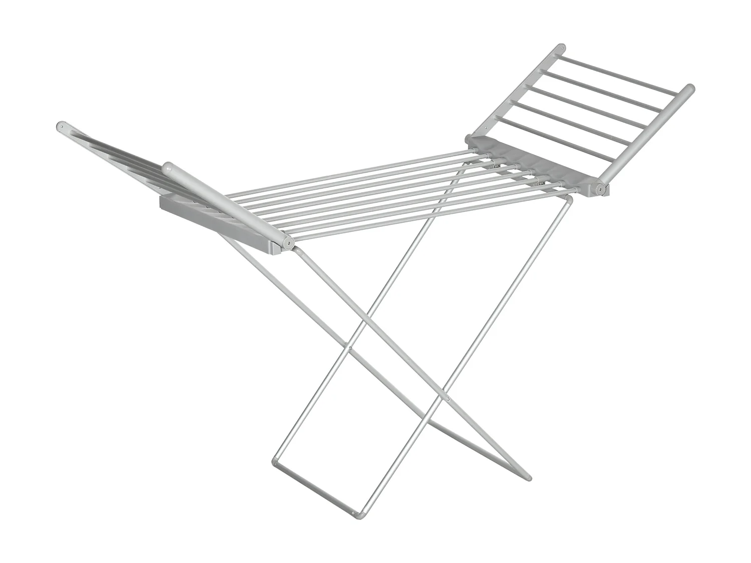 Stendino elettrico riscaldato con ali pieghevole in alluminio
