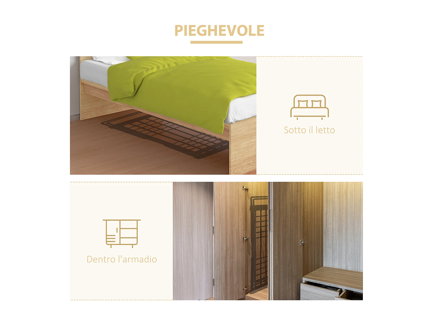 Stendino elettrico riscaldato con ali pieghevole in alluminio