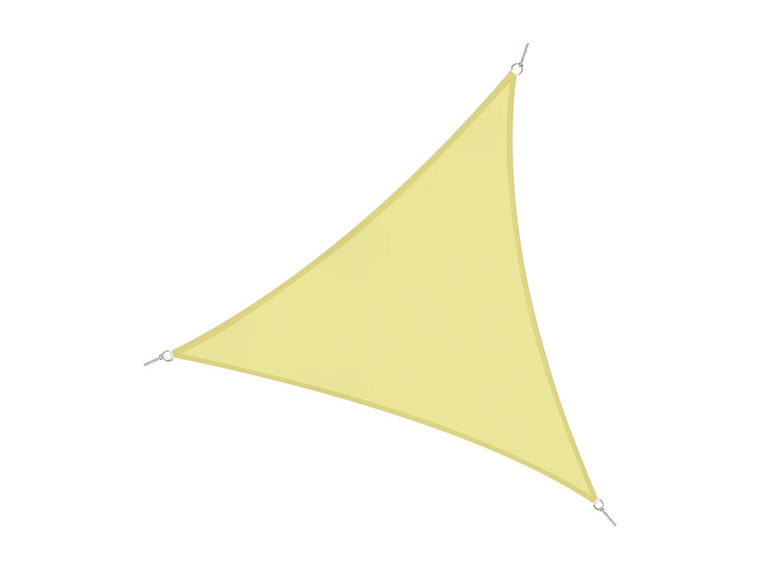 Tenda a vela triangolare parasole in poliestere 600x600x600 cm gialla