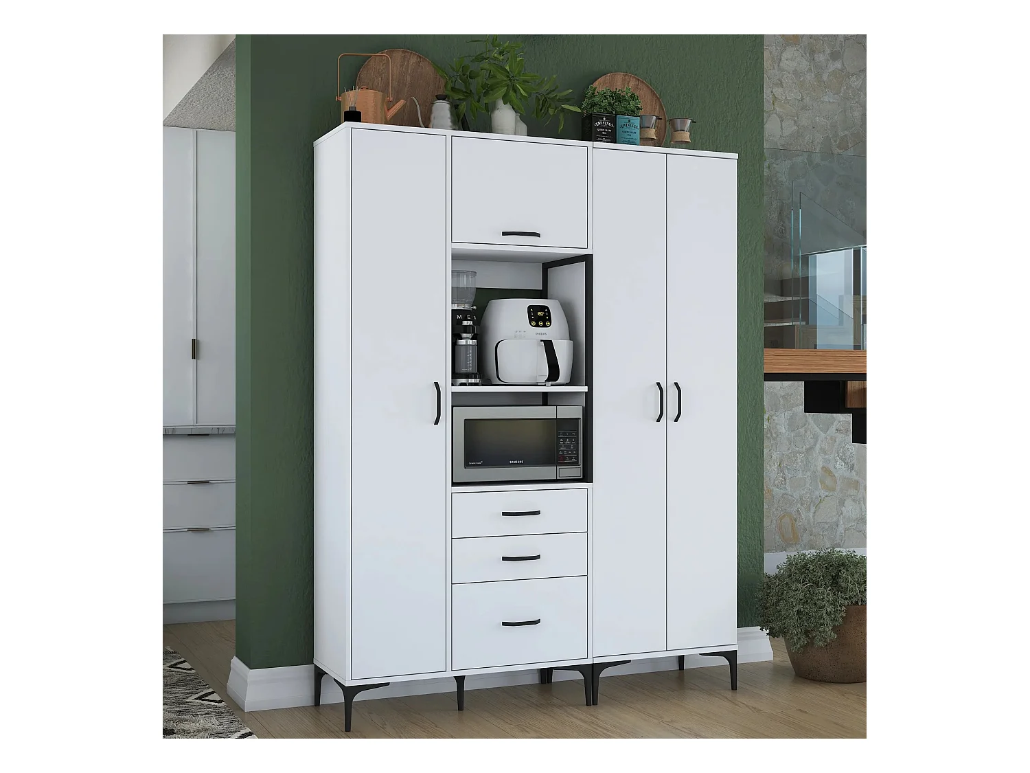 Gabinete multiusos JE131 2989 Blanco 150x198.6x40 cm