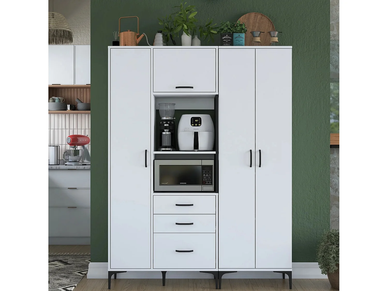 Gabinete multiusos JE131 2989 Blanco 150x198.6x40 cm