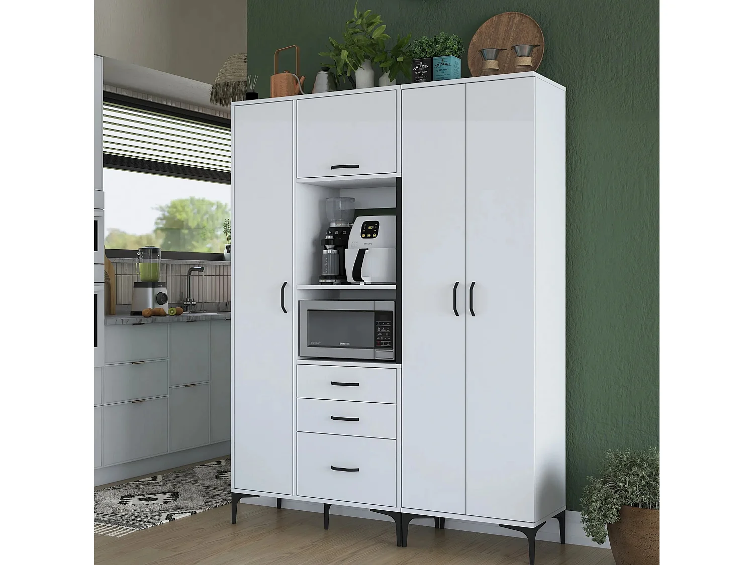 Gabinete multiusos JE131 2989 Blanco 150x198.6x40 cm