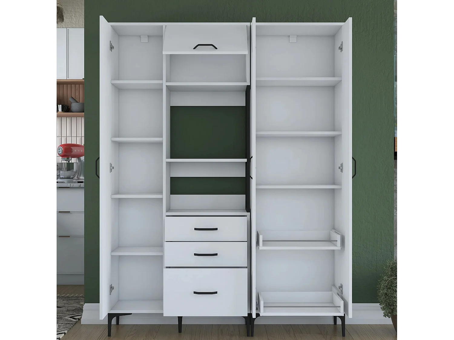 Gabinete multiusos JE131 2989 Blanco 150x198.6x40 cm