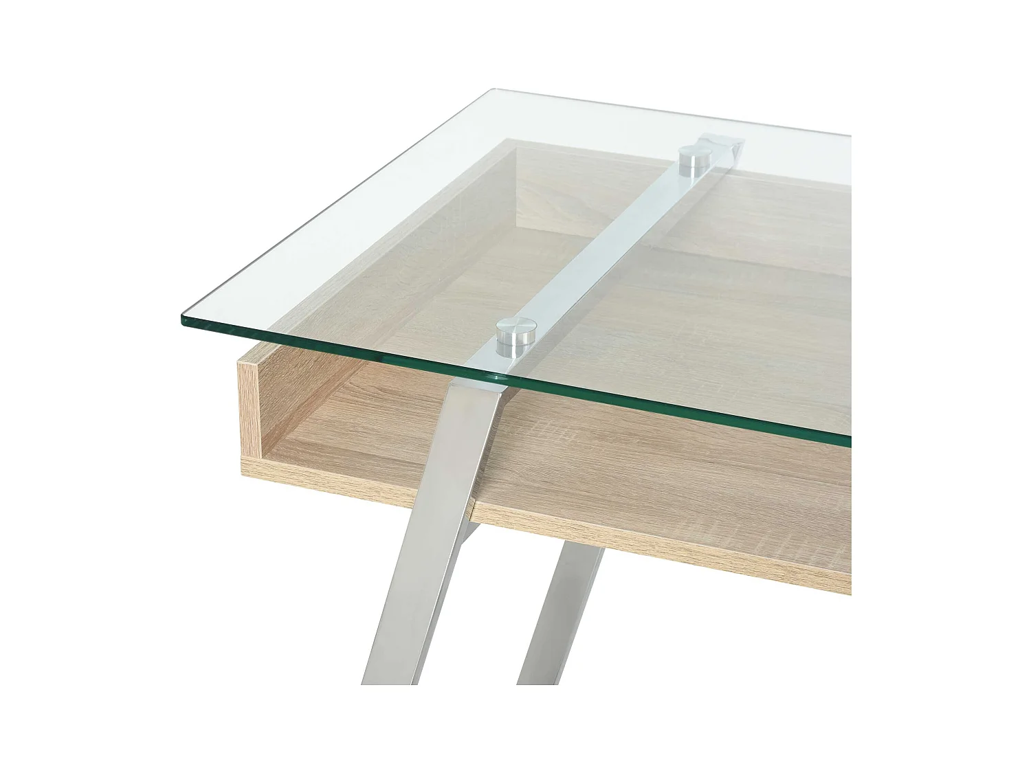 Scrivania da computer con piano in vetro temperato multicolore