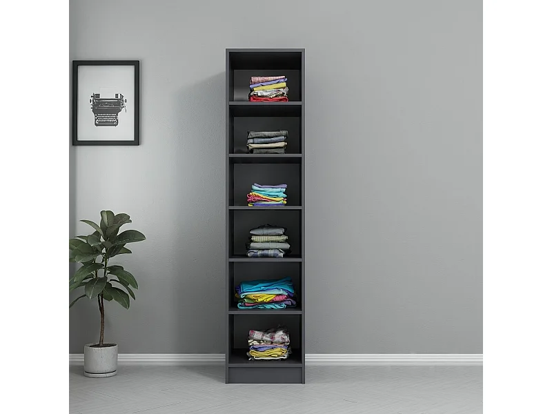 Armario Kale Raflı 210 antracita 45x210x52 cm