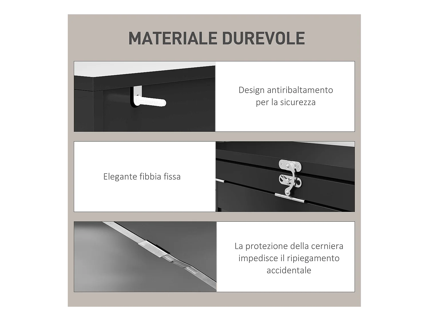 Scrivania pieghevole moderna con libreria e lavagna nero