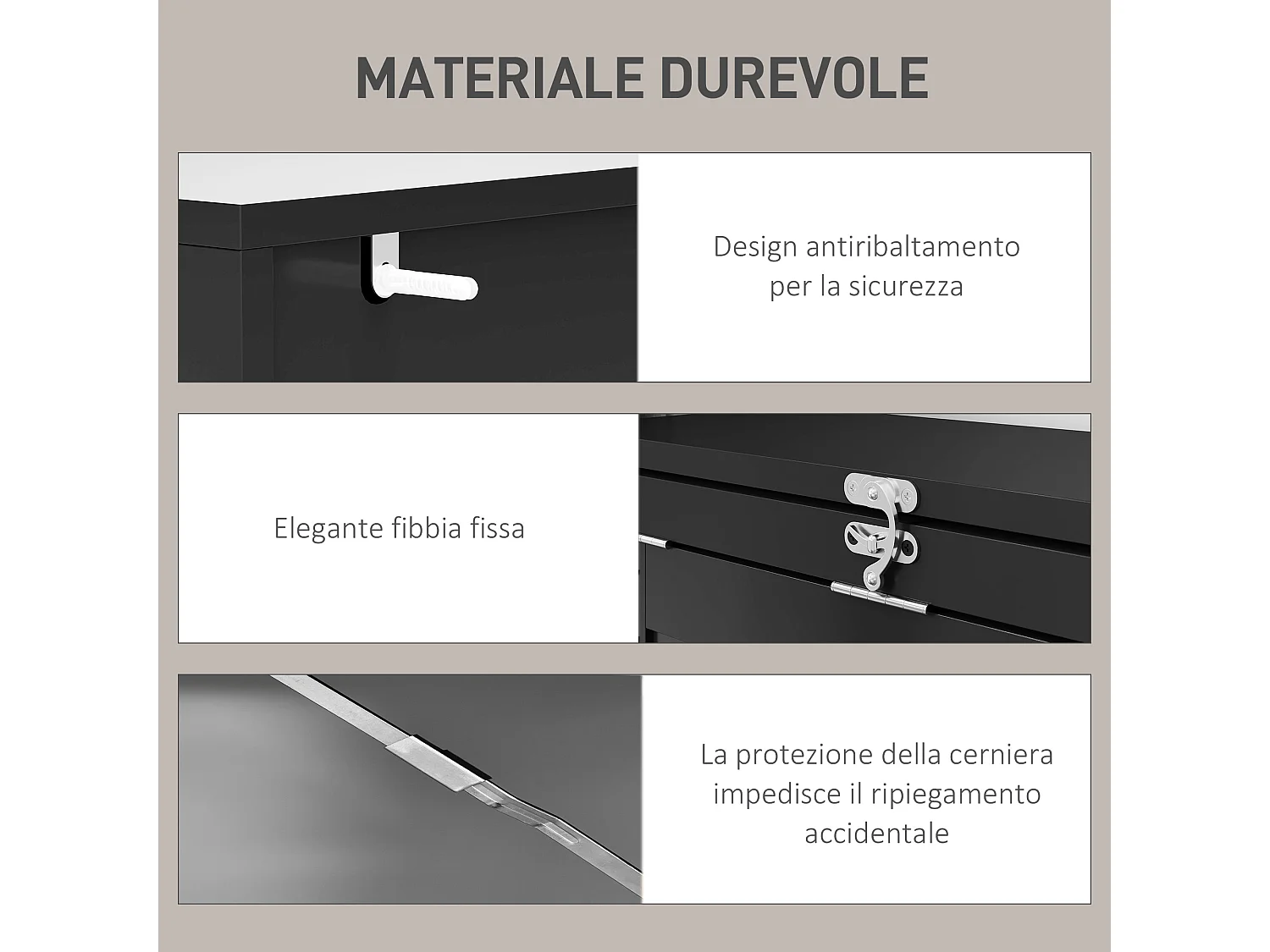 Scrivania pieghevole moderna con libreria e lavagna nero