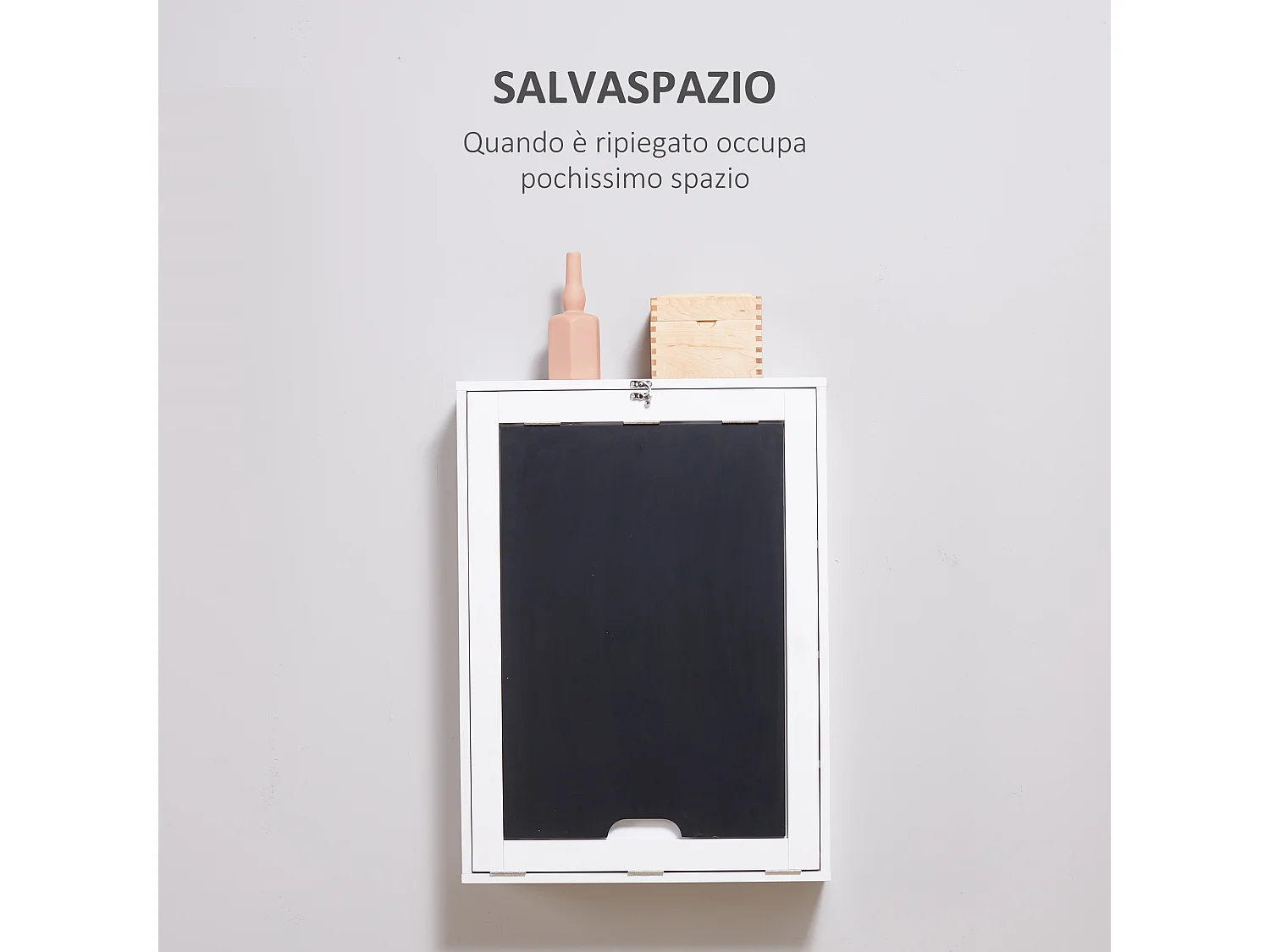 Tavolo pieghevole da parete mdf bianco