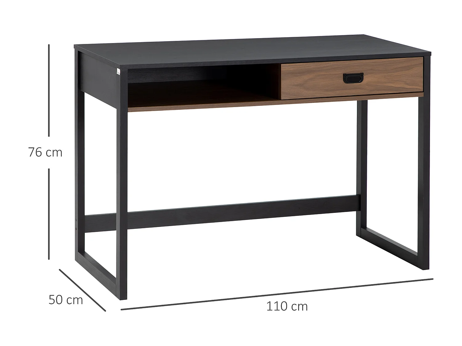 Scrivania per ufficio e casa con cassetto stile industriale