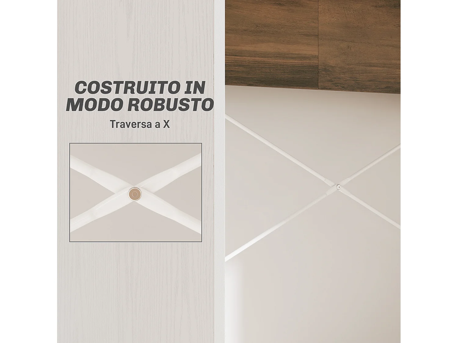 Scrivania pc con piano rialzato e 2 ripiani in truciolato multicolore