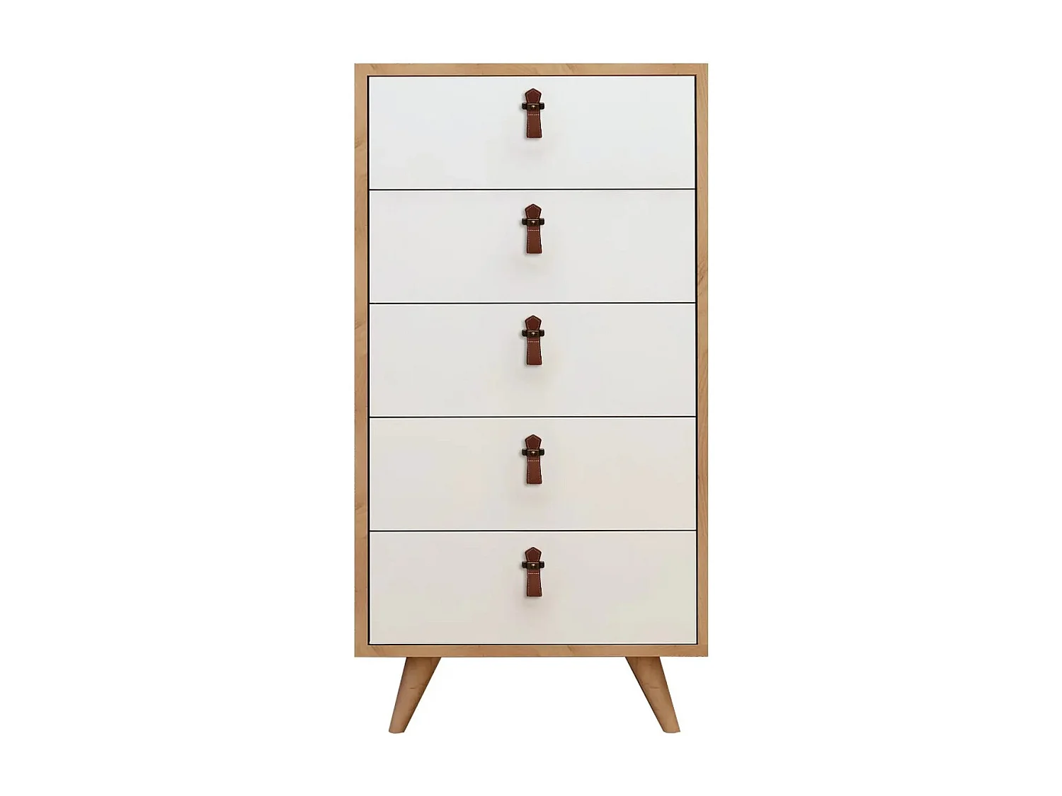 Sinfonier Frenzu color roble Blanco 50x40x103 cm