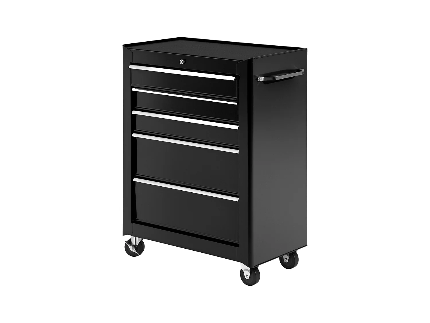 Carrello porta utensili attrezzi attrezzatura con cassettiera nero