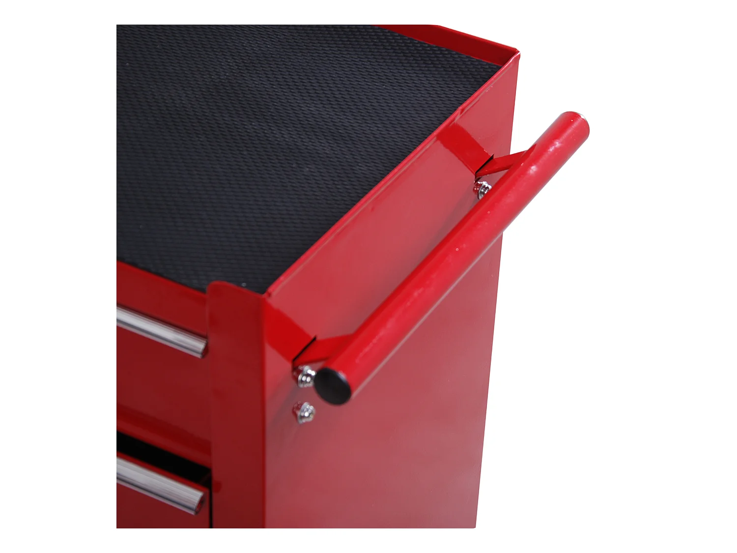 Carrello porta attrezzi con 5 cassetti 67.5x33x77 cm in metallo rosso