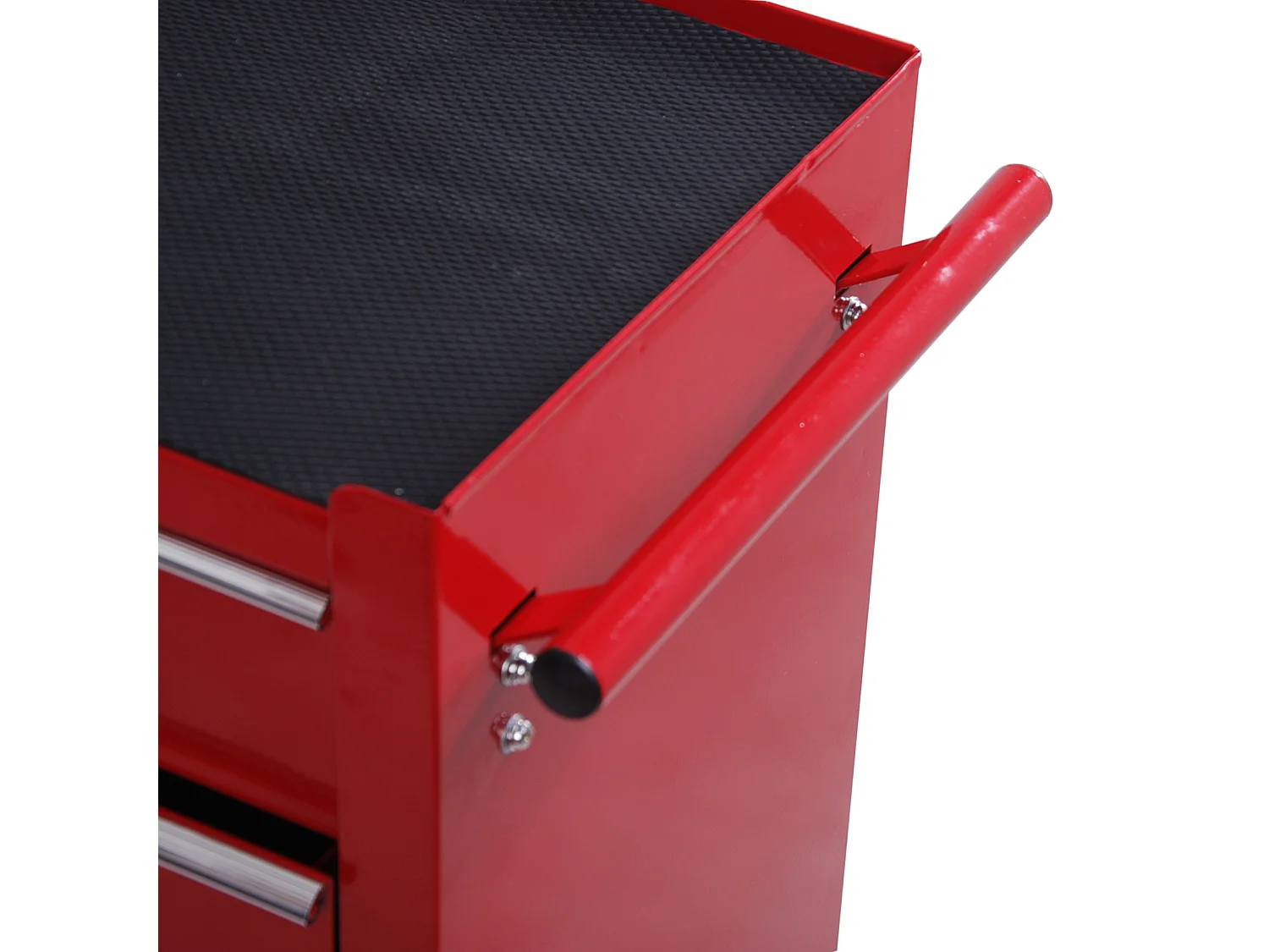 Carrello porta attrezzi con 5 cassetti 67.5x33x77 cm in metallo rosso