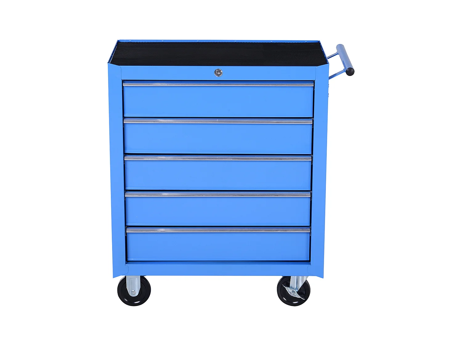 Carrello porta attrezzi con 5 cassetti e ruote in metallo blu
