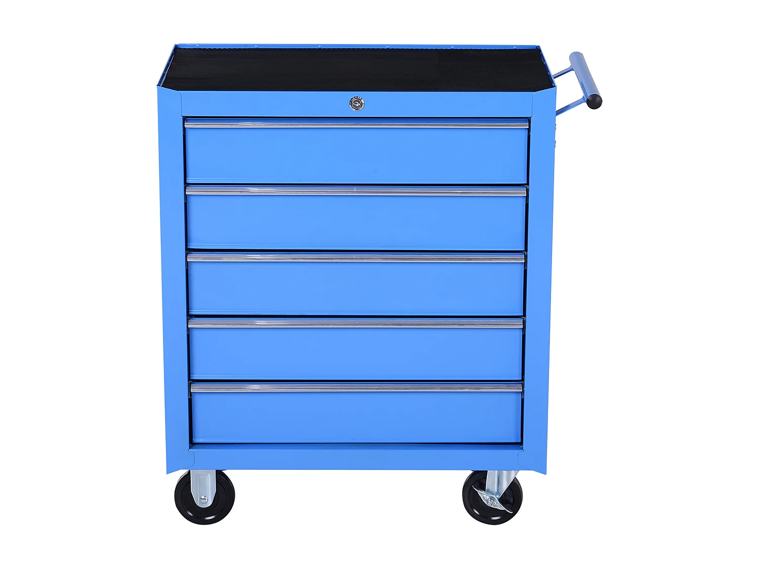 Carrello porta attrezzi con 5 cassetti e ruote in metallo blu