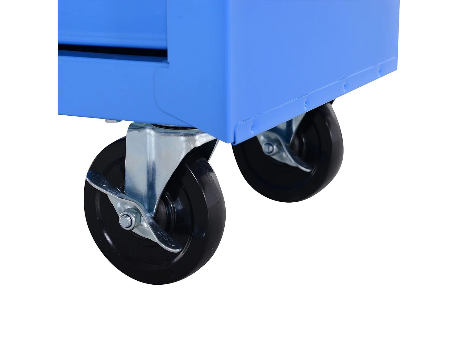 Carrello porta attrezzi con 5 cassetti e ruote in metallo blu