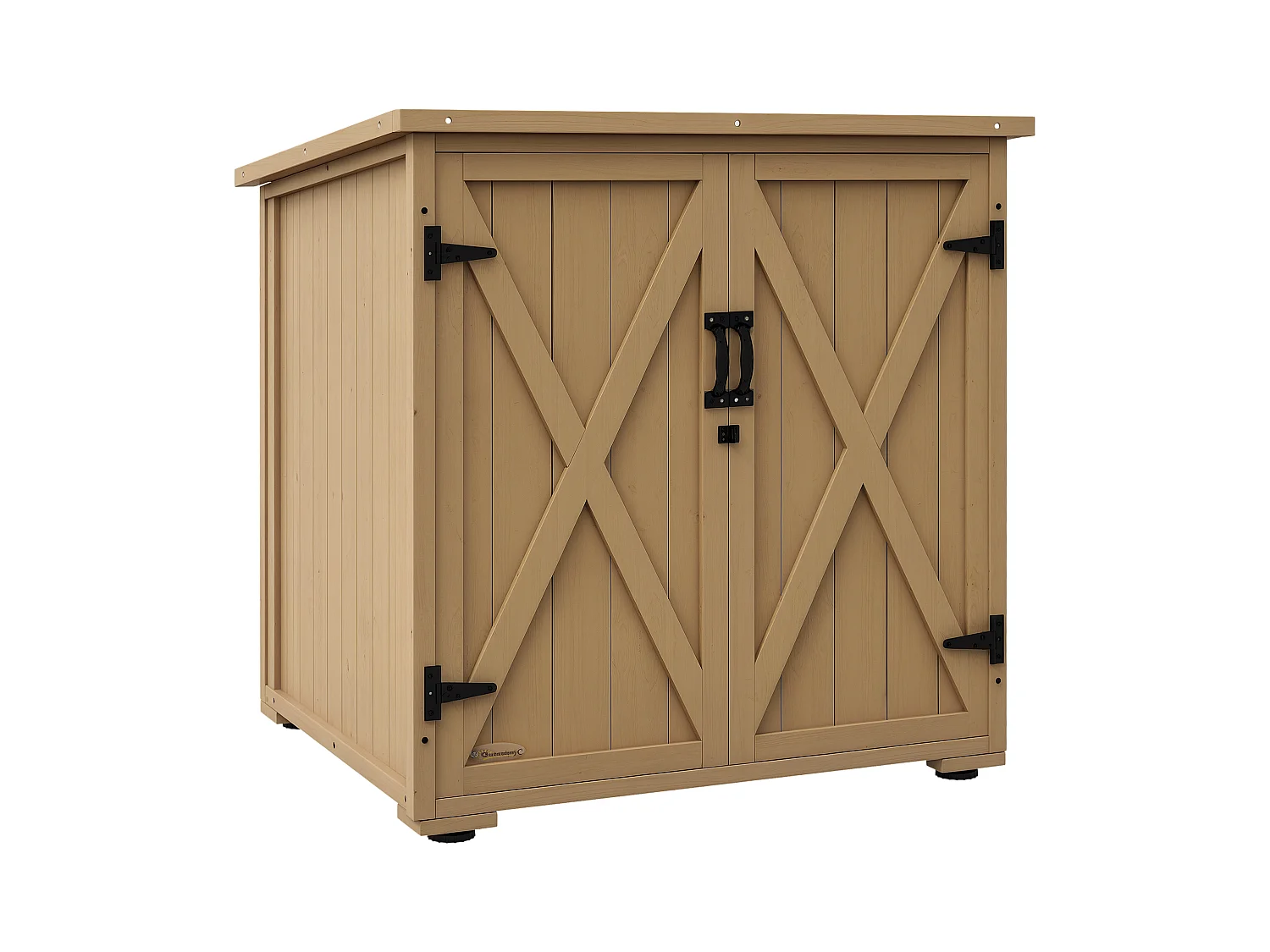 Armadio da giardino con ripiano interno regolabile in legno di abete