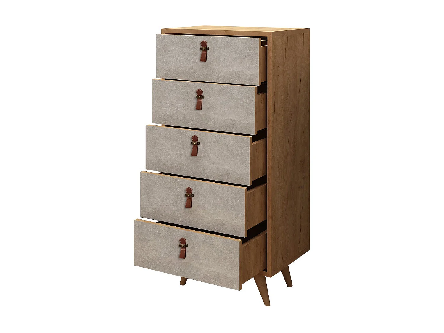 Sinfonier Spanze color roble Blanco 50x40x103 cm