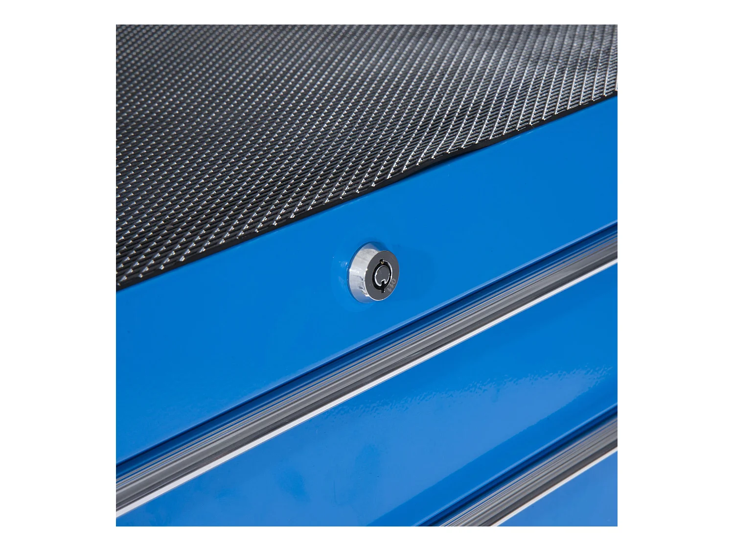 Carrello attrezzi 5 cassetti con chiave blu