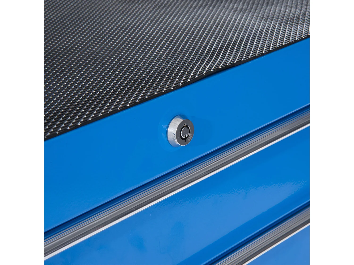 Carrello attrezzi 5 cassetti con chiave blu