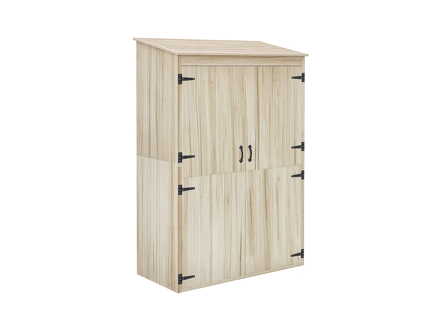 Casetta da giardino in legno di abete a 2 porte 120x57x183cm