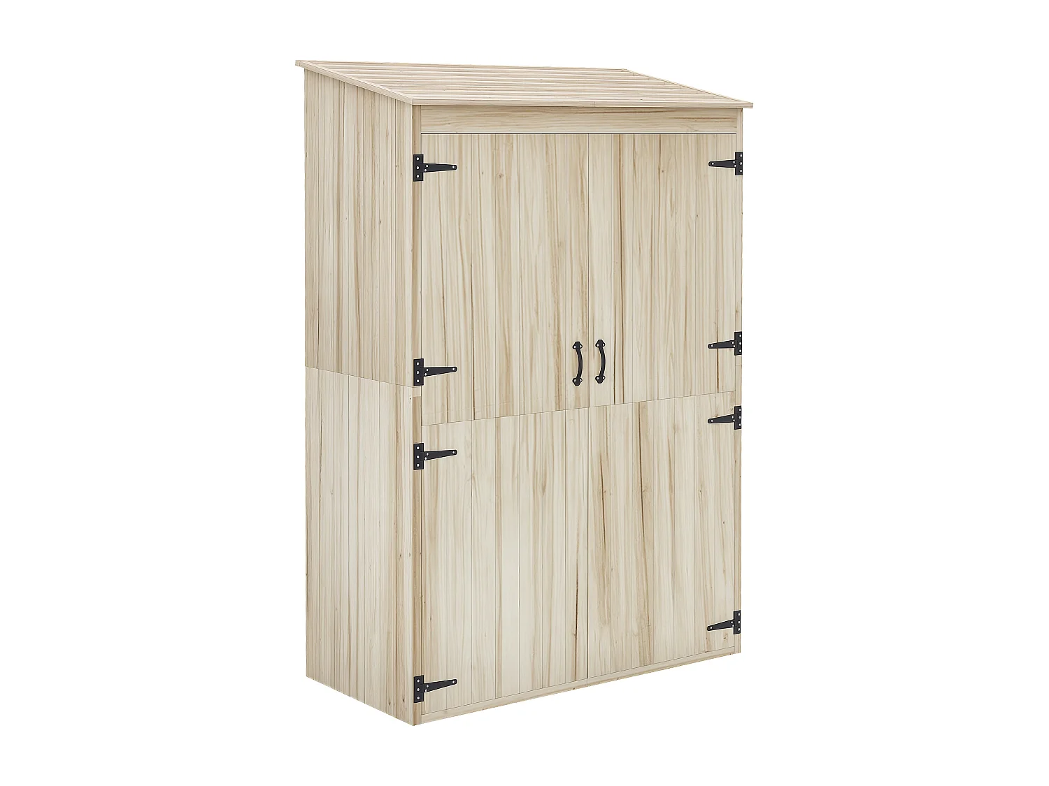 Casetta da giardino in legno di abete a 2 porte 120x57x183cm