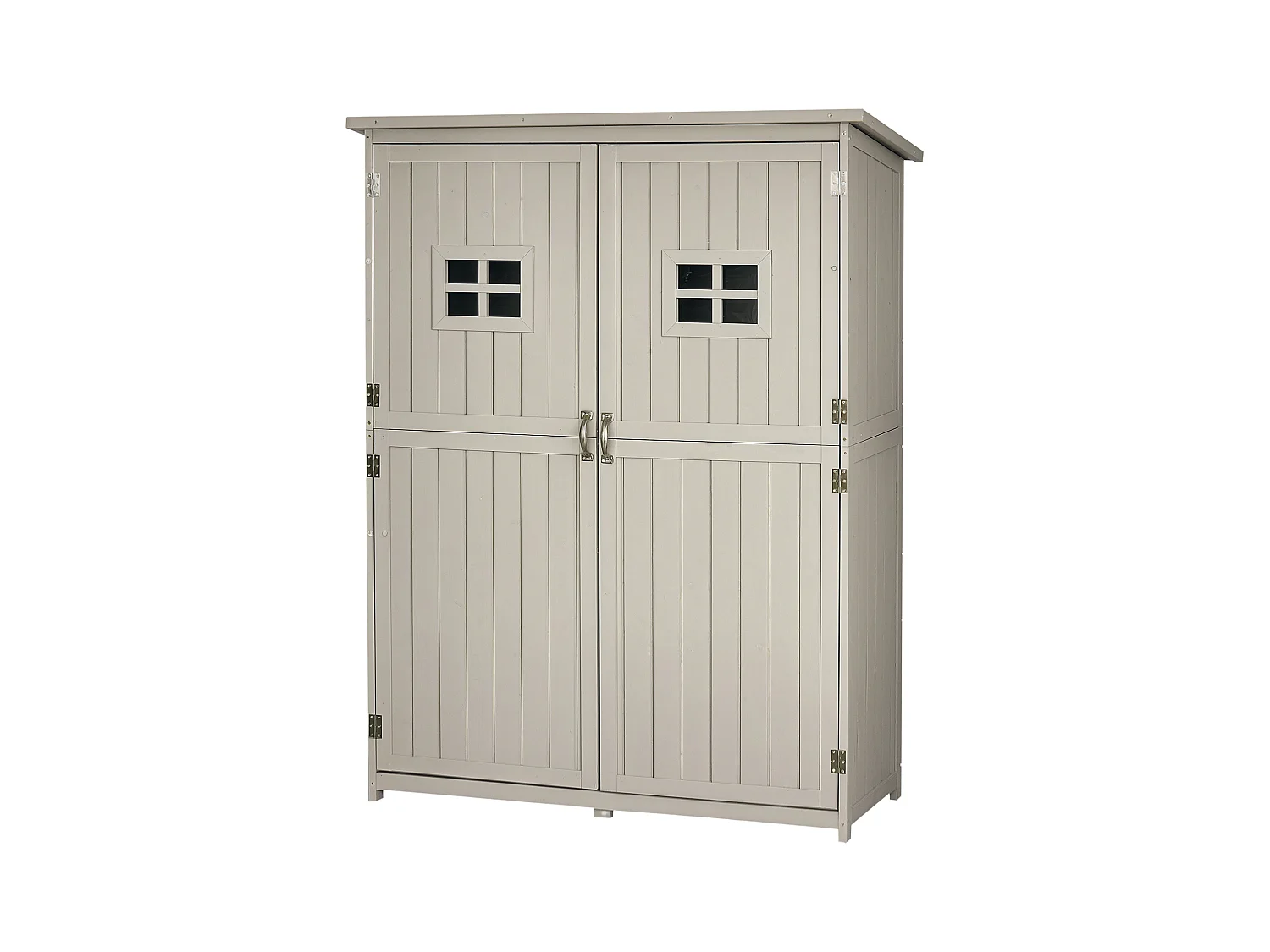 Casetta da giardino legno porta doppia mensole 127.5x50x164cm