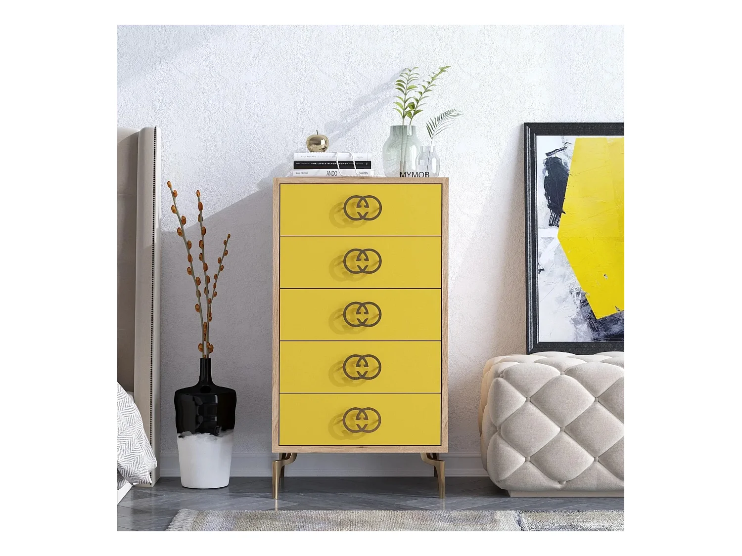 Sinfonier NİCE color roble Amarillo 50x40x103 cm