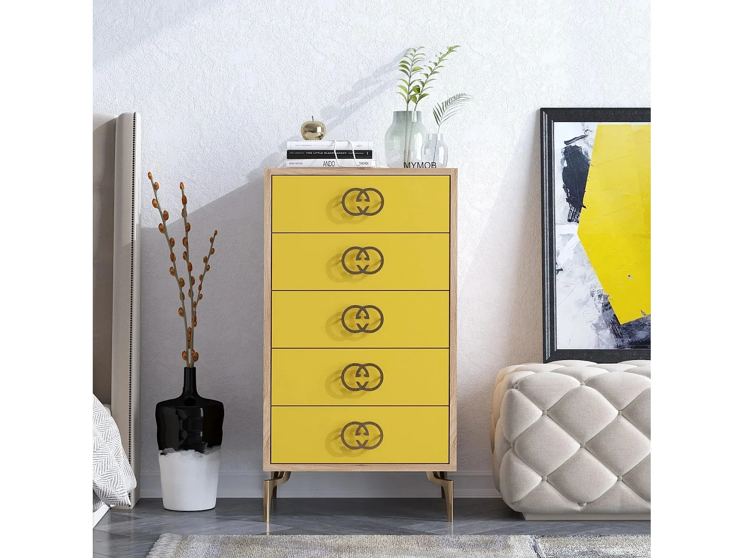 Sinfonier NİCE color roble Amarillo 50x40x103 cm