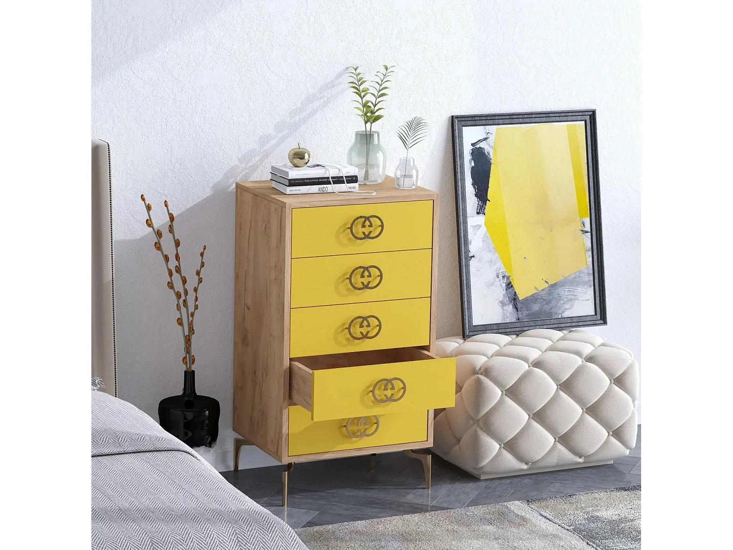 Sinfonier NİCE color roble Amarillo 50x40x103 cm