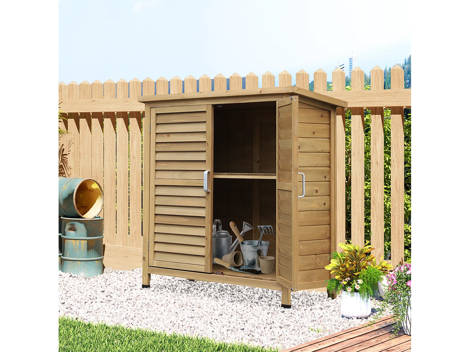 Casetta da giardino in legno di abete 87x46.5x96.5cm