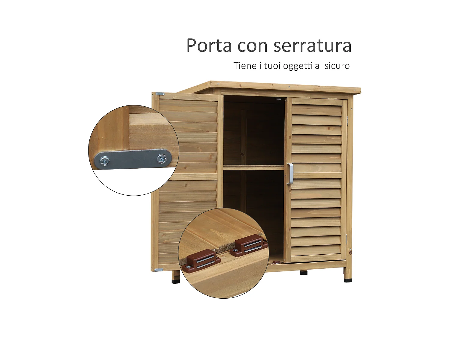 Casetta da giardino in legno di abete 87x46.5x96.5cm