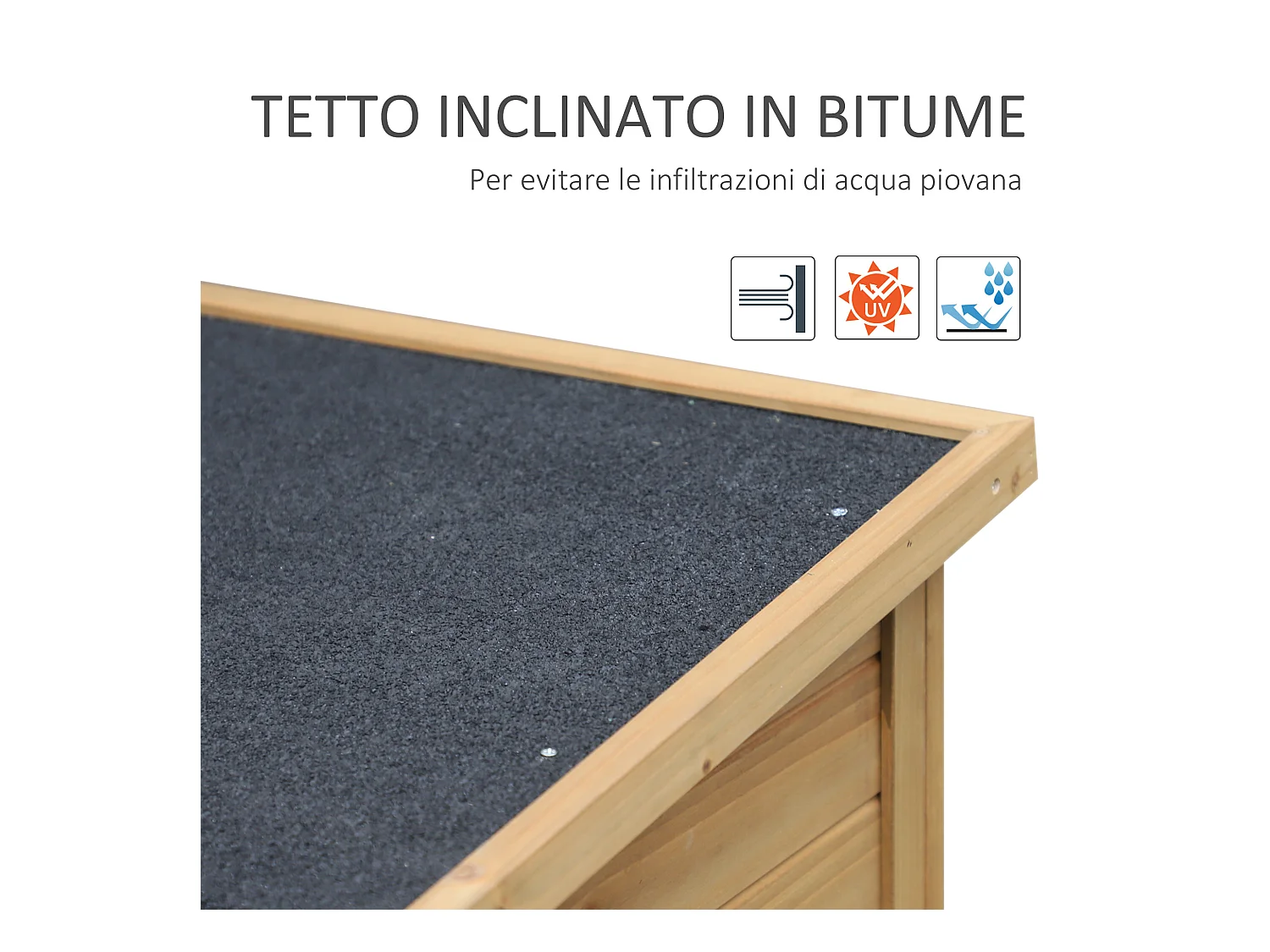 Casetta da giardino in legno di abete 87x46.5x96.5cm