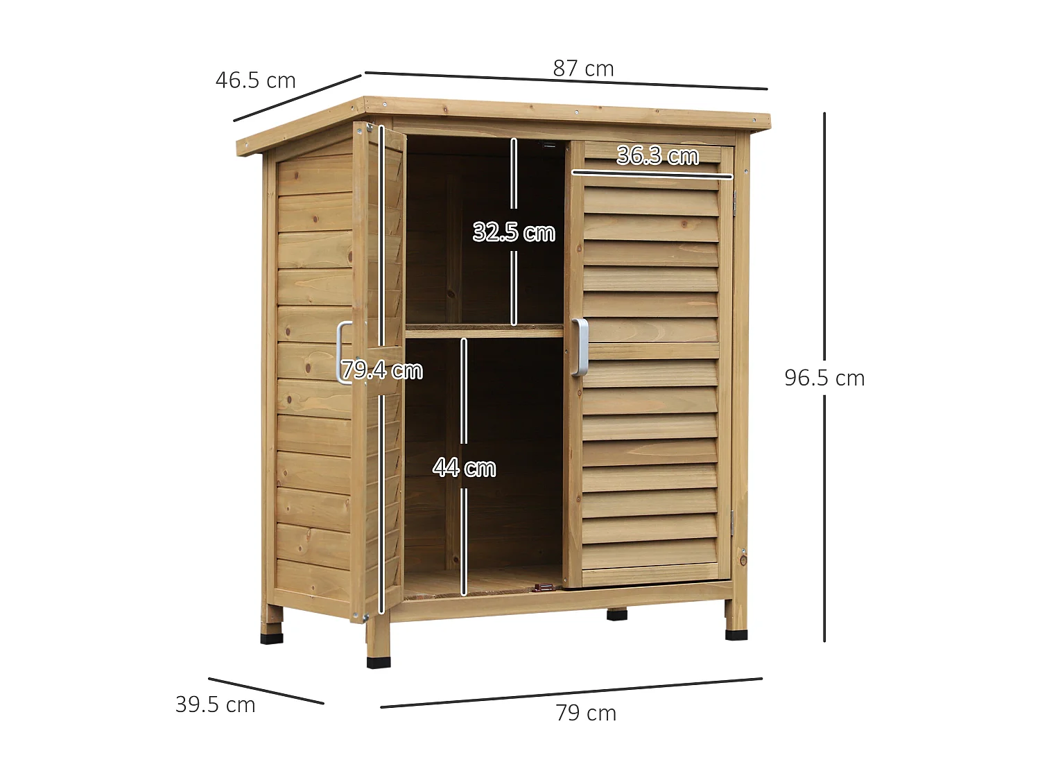 Casetta da giardino in legno di abete 87x46.5x96.5cm