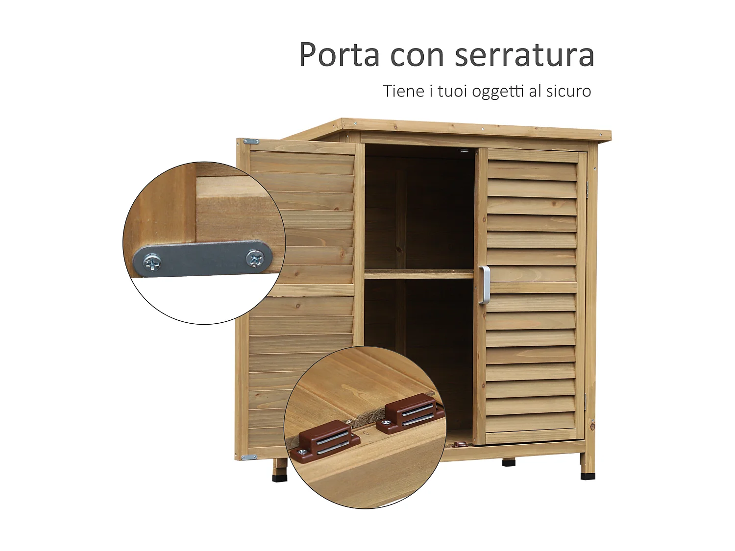 Casetta da giardino in legno di abete 87x46.5x96.5cm