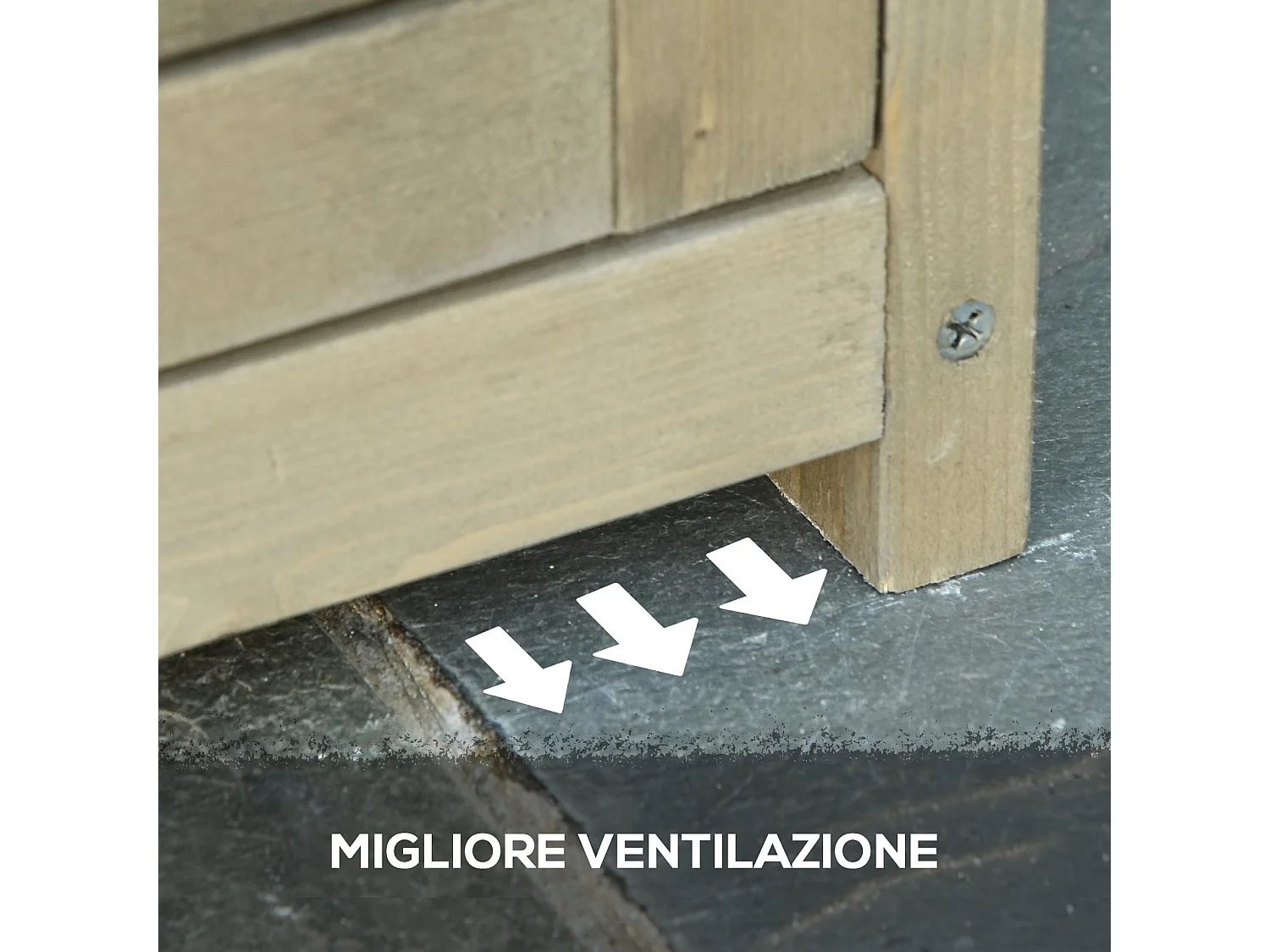 Casetta da giardino porta attrezzi impermeabile in legno di abete