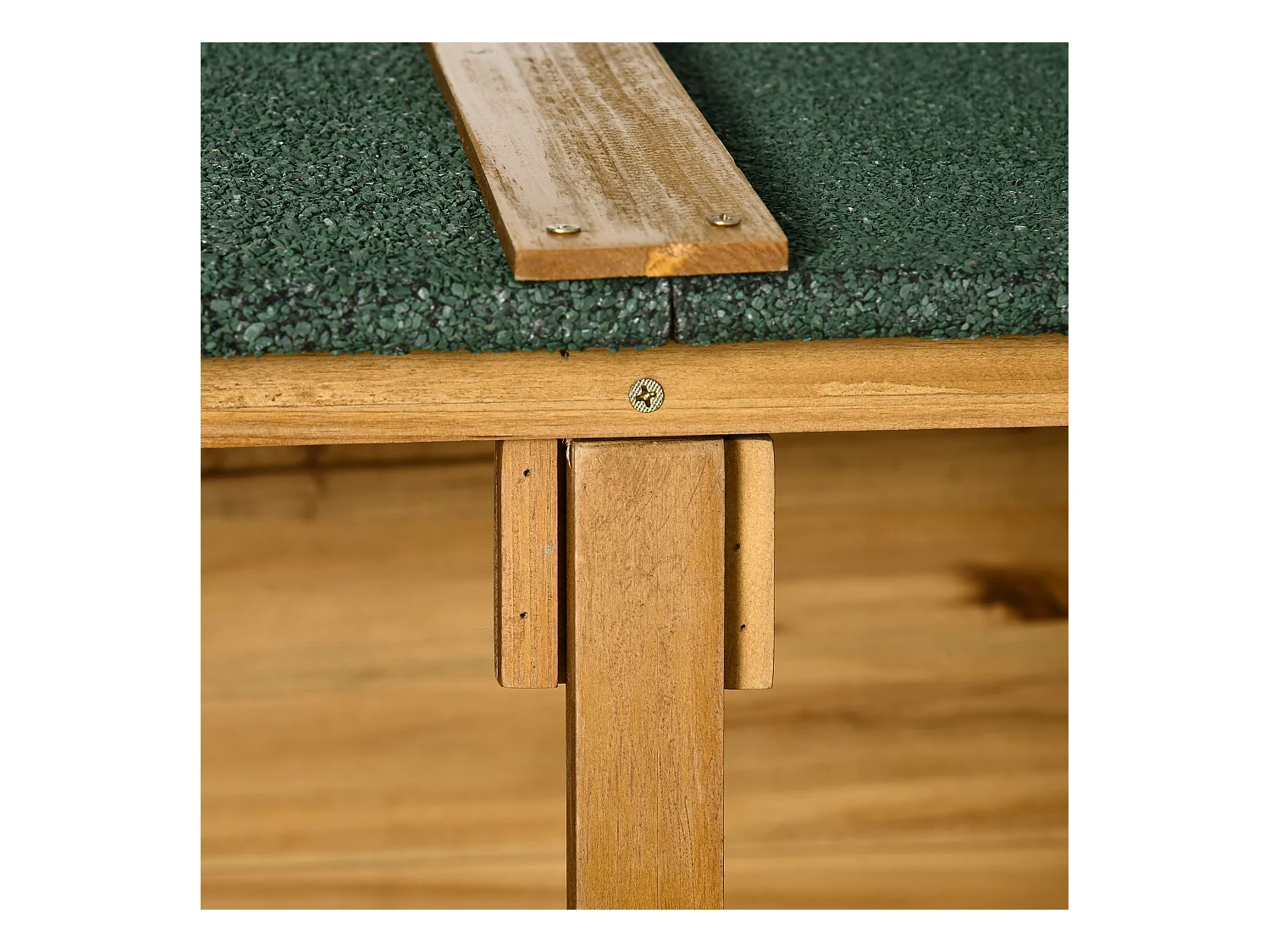 Casetta da giardino in legno a 2 ante con sgabello alto